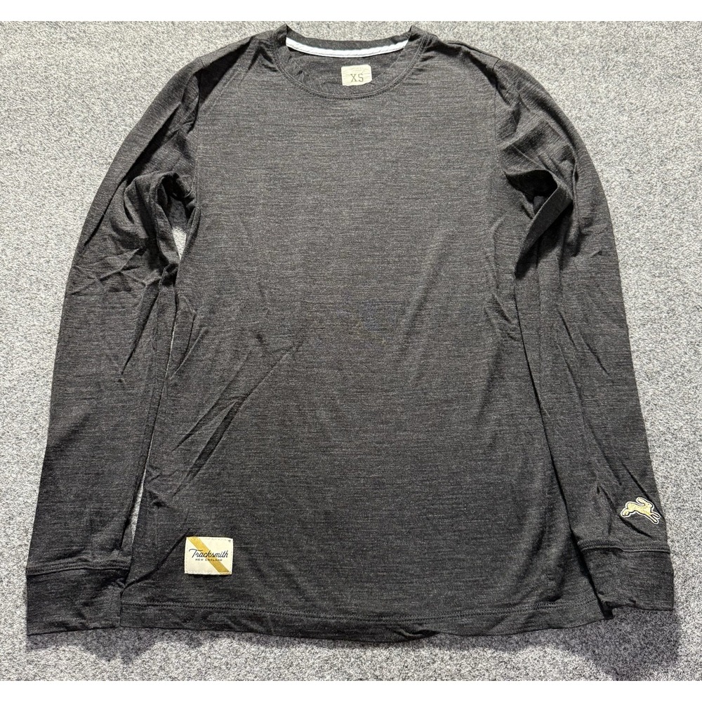 Tracksmith Womens‎ Merino Wool Base Layer Long Sleeve Pullover XS Gray Running